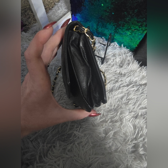Chanel Vintage Caviar Black Leather On Chain Bag/Wallet (EUC)(3906193) - Picture 10 of 16